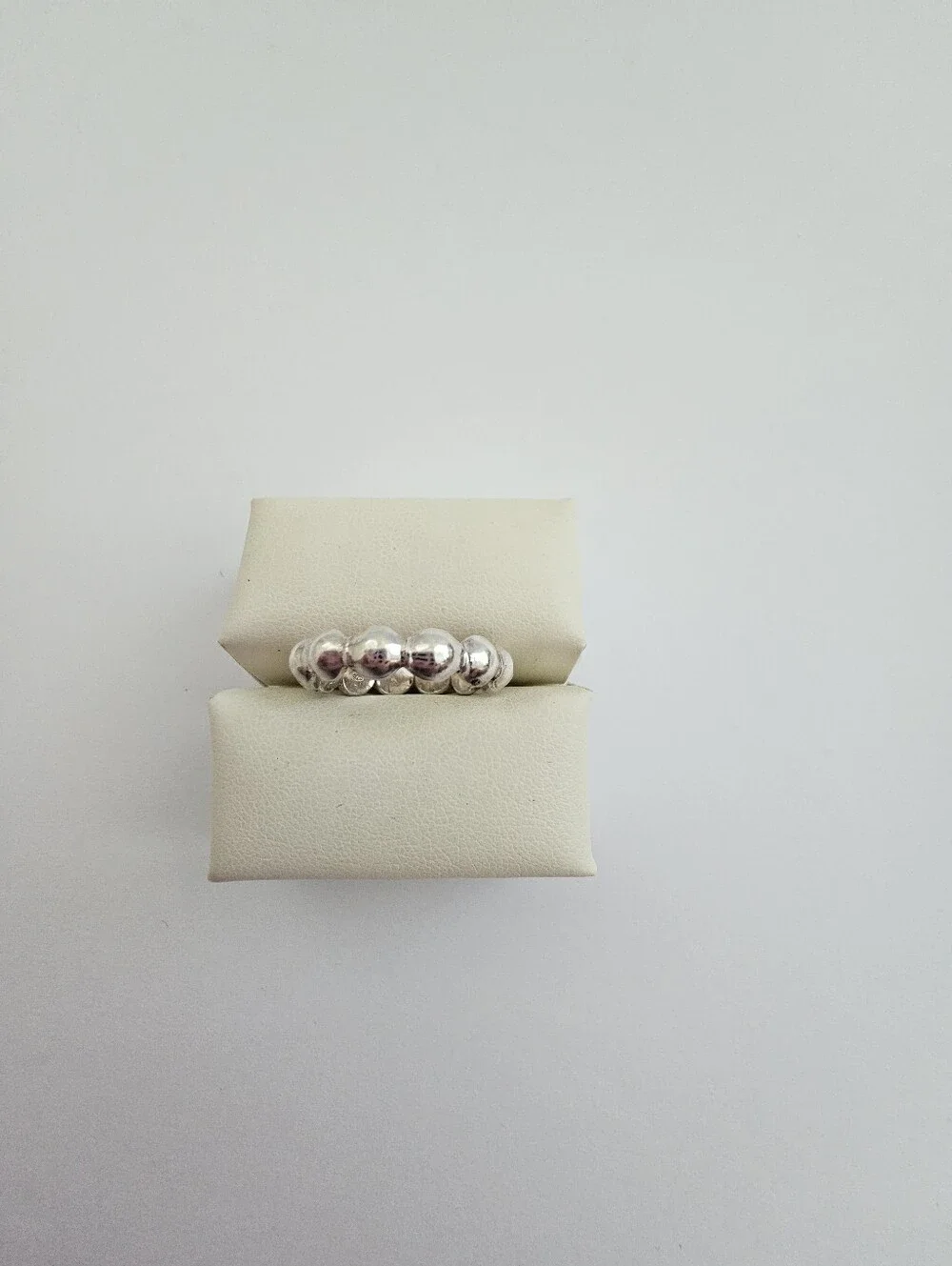 Sterling Silver Beaded Eternity Ring Size 8 Bubble Sphere Eternity Band 4.6g